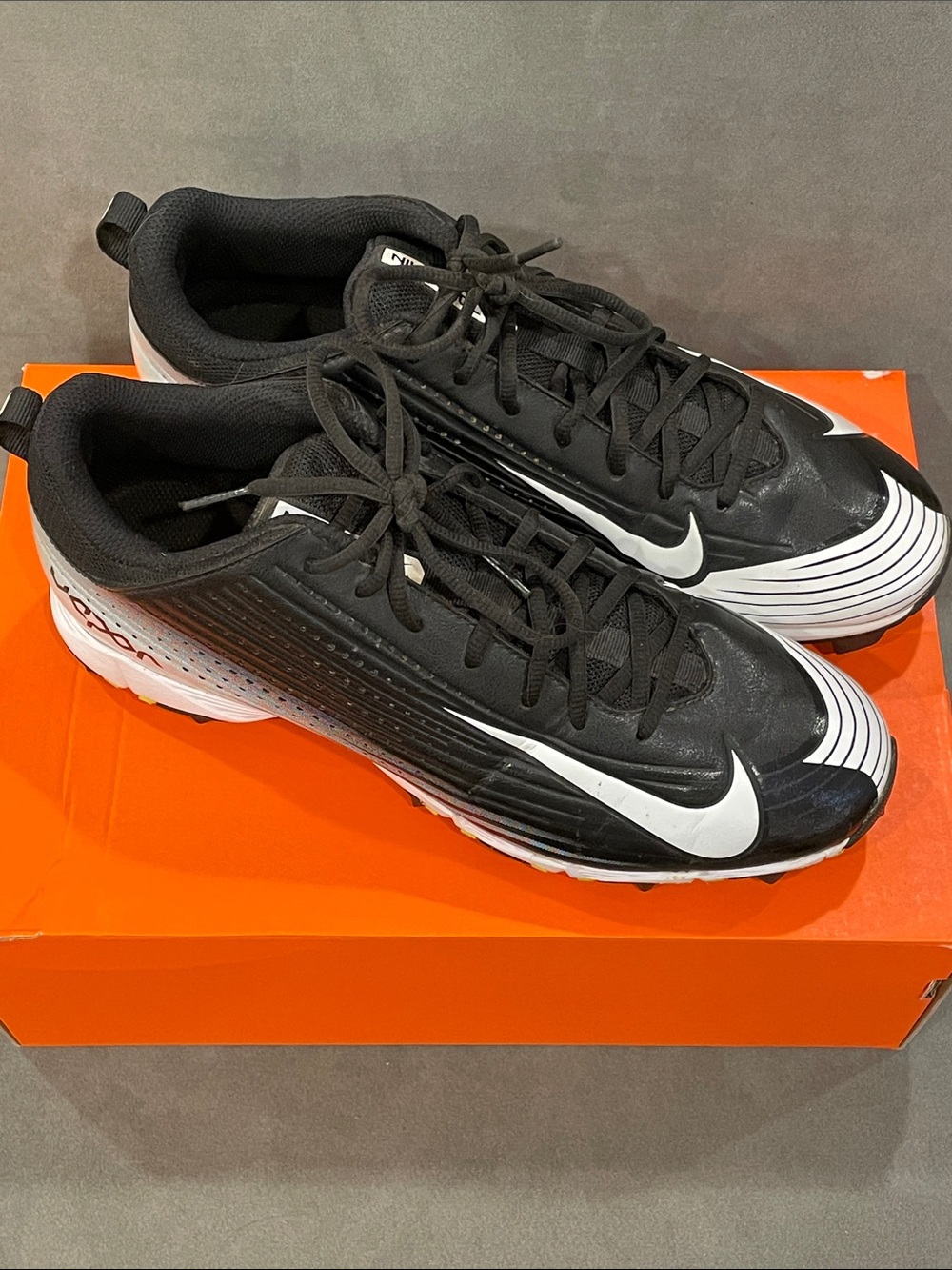 Nike Vapor Keystone 2 Low Cleats Men's Size 10 Black White Baseball